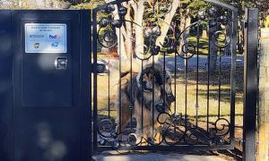 Gate with UPS drop box
